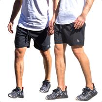 Kit 2 Shorts Tactel Masculino Futebol Treino Academia Com Bolsos Laterais KIT-2-402 Kit 2 Shorts Tactel Masculino Futebol Treino Academia Com Bolsos Laterais KIT-2-402