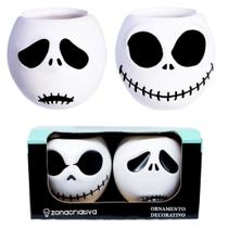Kit 2 Shots Jack Skellington Esqueleto 3D Porcelana O Estranho Mundo de Jack - Zona Criativa