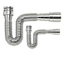 Kit 2 Sifão Flexível Multiuso Pvc Tigre Universal Cromado