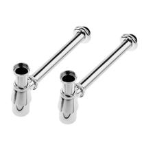 Kit 2 Sifão Lavatório Banheiro Metal Com Copo Cr.1.1/2 x 7/8