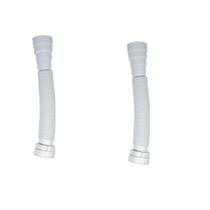Kit 2 Sifão Sanfonado Flexível Multiuso Universal Branco