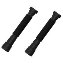 Kit 2 Sifão Universal Sanfonado Tubo Extensivo 70cm Preto Blukit