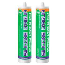 Kit 2 Silicone Bege 450G Selante Acrílico Base De Água Bege