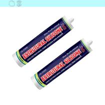 Kit 2 Silicone Estrutural Sbrix Cartucho 400G Cor Cinza Cinza