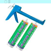 Kit 2 Silicone Marrom Selante Acrílico Base Água E Aplicador Kit 2 Silicone Marrom Selante Acrílico Base Água E Aplicador