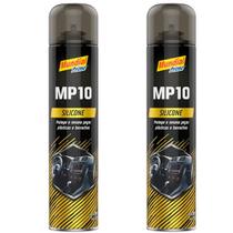 Kit 2 Silicone MP10 Mundial Prime Neutro 300ml Renova e Protege Plásticos Borrachas Painel Automotivo