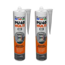 Kit 2 Silicone PU40 Cinza Adesivo Cola Vedação Barone 400g Multiuso Kit 2 Silicone PU40 Cinza Adesivo Cola Vedação Barone 400g Multiuso