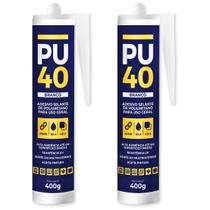 Kit 2 Silicone Selante Pu 40 Alumínio Madeira Pvc Calha Kit 2 Silicone Selante Pu 40 Alumínio Madeira Pvc Calha
