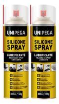 Kit 2 Silicone Spray Lubrificante 300ml Brilho Couro Esteira Kit 2 Silicone Spray Lubrificante 300ml Brilho Couro Esteira