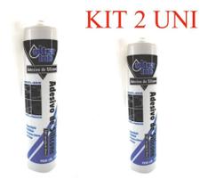 Kit 2 silicone ultra acetico preto 280gr