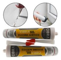 Kit 2 Silicones Acético Selante Uso Geral Cinza 240g Cibra Kit 2 Silicones Acético Selante Uso Geral Cinza 240g Cibra