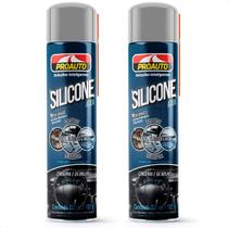 Kit 2 Silicones Aerossol Multiuso Perfumado Aqua Proauto 321ml