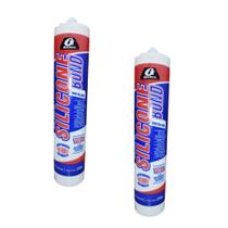 Kit 2 Silicones Incolor Acético Garin 250g -alta Qualidade