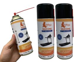 Kit 2 Silicones Lubrificante Esteira Bicicleta Elétrica e Uso Geral Spray 400ml Dafoca Sports