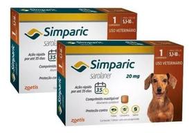 Kit 2 Simparic Antipulgas E Carrapatos Cães 5,1 A 10kg Cor:Marrom