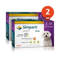 Kit 2 Simparic Antipulgas e Carrapatos para Cães de 2,6 a 5kg 1 Comprimido 10mg Zoetis Kit 2 Simparic Antipulgas e Carrapatos para Cães de 2,6 a 5kg 1 Comprimido 10mg Zoetis