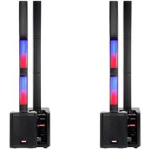 Kit 2 Sistema de Som Novik Stage 8 Pro Portátil Bluetooth USB Mixer