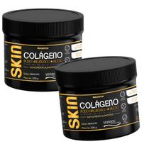 Kit 2 Skin colágeno Verisol com ácido Hialurônico+Sílicio Suplemento em Pó Natunéctar Abacaxi