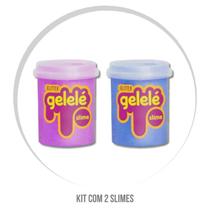 Kit 2 Slime Geleca Amoeba Massinha de Modelar Gelelé Glitter