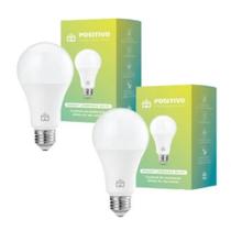 Kit 2 Smart Lâmpadas Wi-Fi Positivo Casa Inteligente - LED 9W E27 806 lm - RGB+ 16 Mi de Cores - Controle por Voz e App