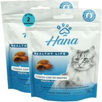 Kit 2 Snacks Hana Healthy Life Dental Care P/ Gatos Adultos- 60g