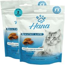 Kit 2 Snacks Hana Healthy Life Dental Care Para Gatos Adultos 60g