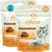 Kit 2 Snacks Hana Healthy Life Hairball Control P/ Gatos Adultos- 60g