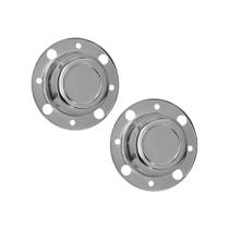 Kit 2 Sobre Tampa Cubo de Roda Dianteira p MB Atego Cromada