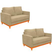 kit 2 Sofa Berlin 146 cm Base Madeira