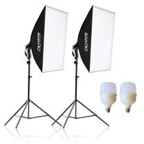 Kit 2 SoftBox 50 X 70 Com Lâmpadas Led Estudio Luz Continua