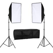 Kit 2 Softbox 50x70 Bivolt com Tripé e Bolsa de Transporte