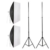 Kit 2 softbox de 5 lâmpadas com 2 tripés