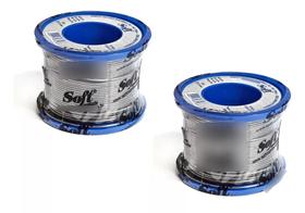 Kit 2 Solda Em Fio Estanho 60x40 Rolo 1mm 200g Soft Metais