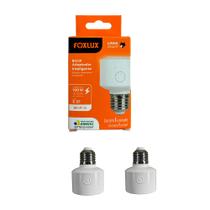 Kit 2 Soquete Bocal Adaptador Inteligente E-27 100W Bivolt Foxlux