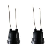 Kit 2 soquete c/ rabicho e-27 preto Kit 2 soquete c/ rabicho e-27 preto