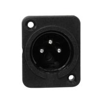 Kit 2 Soquete Conector Canon Painel Macho Jc3p 3 Pinos Mxt