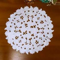 Kit 2 Sousplat Redondo Bordado Requinte Blanc 40cm Argivai Kit 2 Sousplat Redondo Bordado Requinte Blanc 40cm Argivai