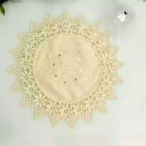 Kit 2 Sousplat Redondo Bordado Requinte Perla 40cm Argivai