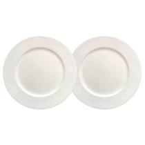 Kit 2 Sousplat Redondo Branco Polipropileno 33Cm Rafimex