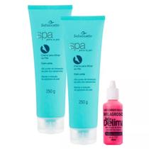 Kit 2 Spa para os Pés Creme para Afinar os Pés 250g + 1 Loção Delima Milagroso