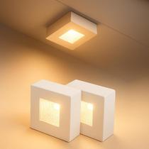 Kit 2 Spot Beiral Led Incluso de teto 3000k Branco Quente Bivolt Quadrado Branco ALUT000672-2 Alut