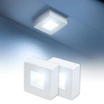 Kit 2 Spot Beiral Led Incluso de teto 6500k Branco Frio Bivolt Quadrado Branco ALUT000673-2 Alut