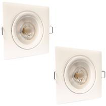 Kit 2 Spot de Led 12W 3000K Branco Quente Quadrado Bivolt - Luz Aconchegante e Econômica Kit 2 Spot de Led 12W 3000K Branco Quente Quadrado Bivolt - Luz Aconchegante e Econômica