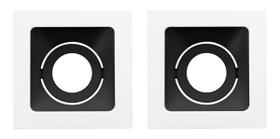 Kit 2 Spot Direcionável Embutir Branco Preto Sth8940Br/Pto Kit 2 Spot Direcionável Embutir Branco Preto Sth8940Br/Pto