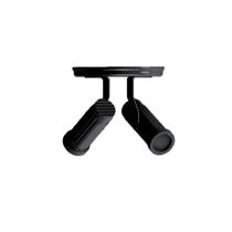 Kit 2 Spot Duplo Preto Plástico - Plaslumi Kit 2 Spot Duplo Preto Plástico - Plaslumi