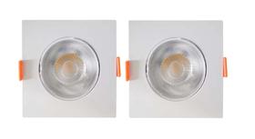Kit 2 Spot Embutir 3W Quadrado MR11 3.000k Amarelo - Elgin Kit 2 Spot Embutir 3W Quadrado MR11 3.000k Amarelo - Elgin