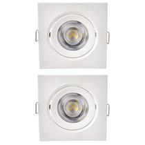 Kit 2 Spot LED de Embutir Quadrado 5W 6500K Bivolt Foxlux Kit 2 Spot LED de Embutir Quadrado 5W 6500K Bivolt Foxlux