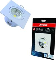 Kit 2 Spot Led Embutir 5w Quadrado 6500k branco frio Avant