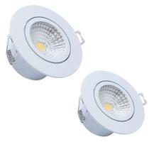 kit 2 Spot Led Embutir 5w Redondo 6500k branco frio - Avant