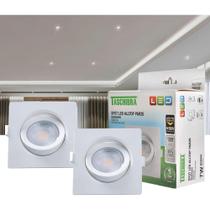 Kit 2 Spot Led Par20 Embutir Quadrado Direcionável Bivolt 7w
